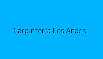 Carpintería Los Andes